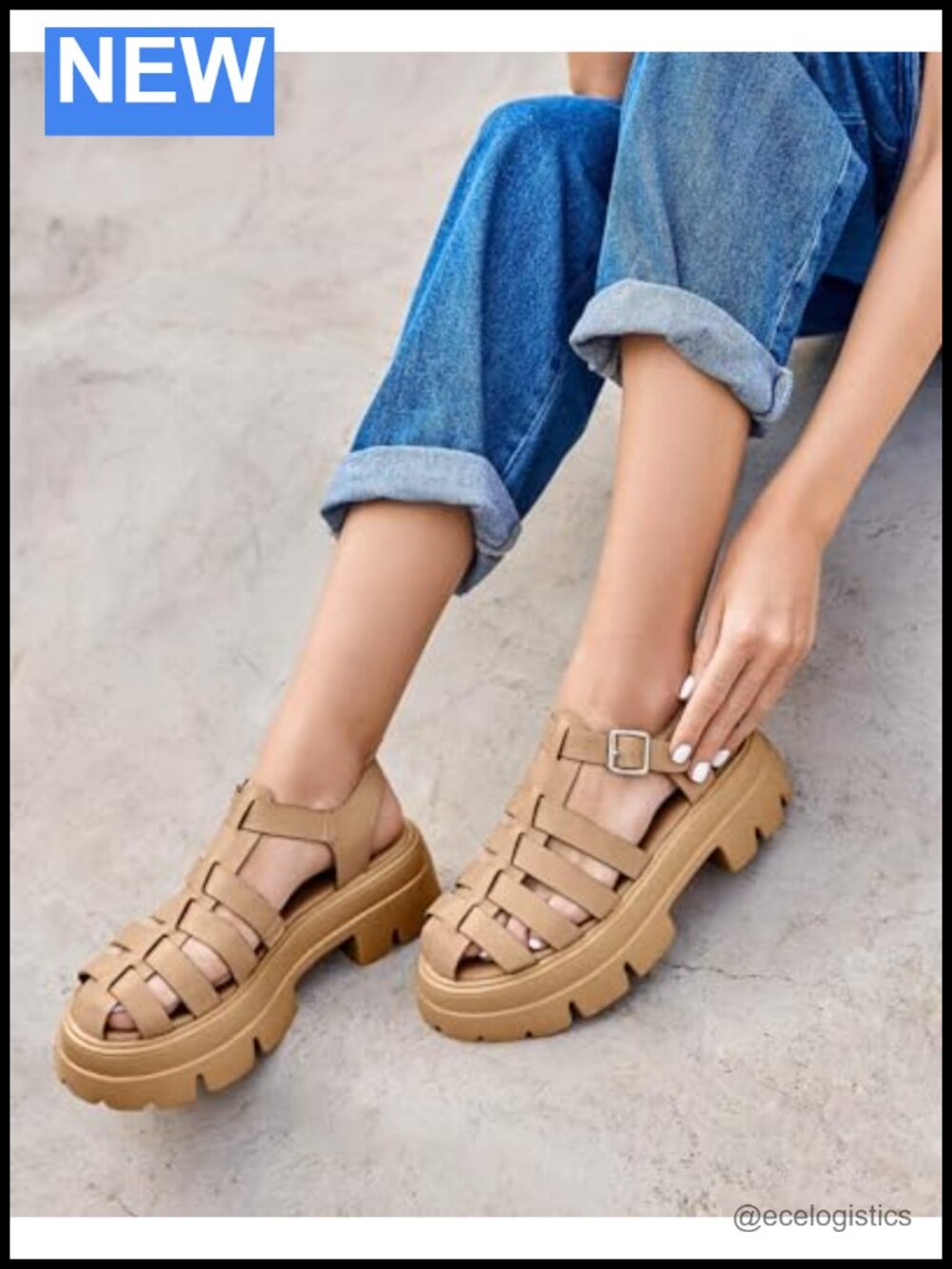 Womens Platform Chunky Heels Sandals Gladiator Ankle Strap Lug Sole Y2K Shoes